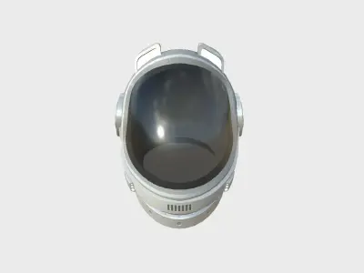 Astronaut Helmet B07 Gray White - Character Design Fashion Low-poly 3D model