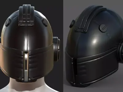 Helmet plastic mask helmet 3d safety  Low-poly 3D model