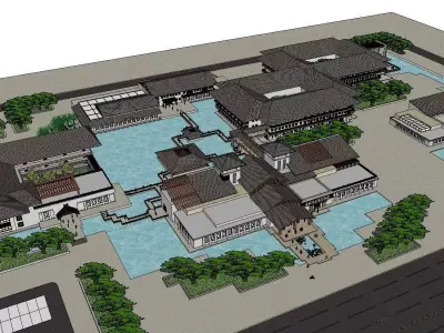 vacation spot-Resort-Fashion Leisure Hotel-0205 3D model