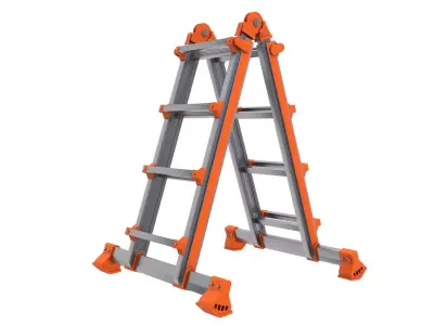 Multifunctional Aluminium Ladder 3D model
