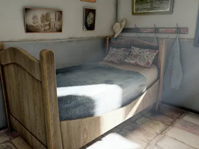 Bedrooms Low-poly 3D model