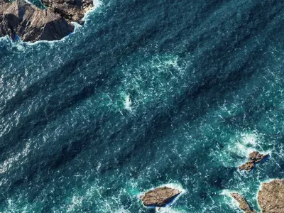 Rocky Shore Line Low-poly 3D model