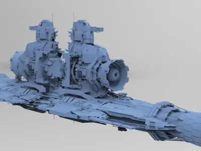Sci-Fi Droid ship 4  3D model