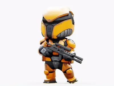 TOON TROOPER DOMIAC   RIGGED 3D model
