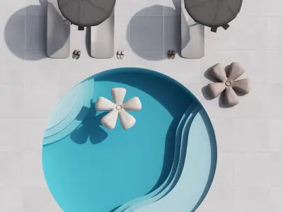 518 exterior and architecture 10 swimming pool 02 3D model