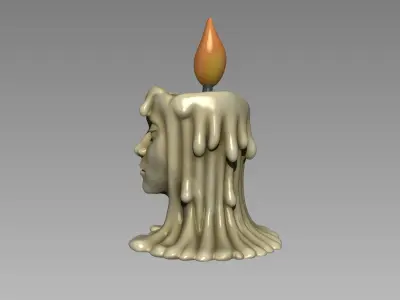 Melted Girl decorative Led Candle holder 3D print model