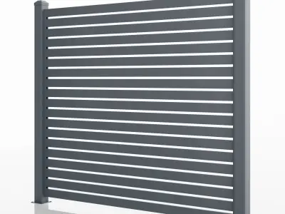 Aluminum Fence Model 2 8cm 3D Model Pack