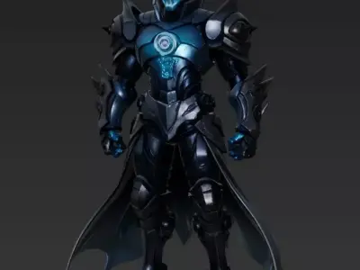Futuristic Warrior Robot 3D Model 3D model purchase