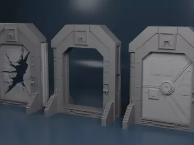 Nemesis Door with Changable inserts 3D print model