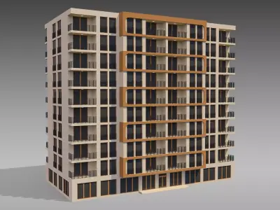 Apartment Building 013 3D model