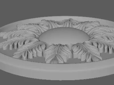 rosette decorative medallion 3D print model