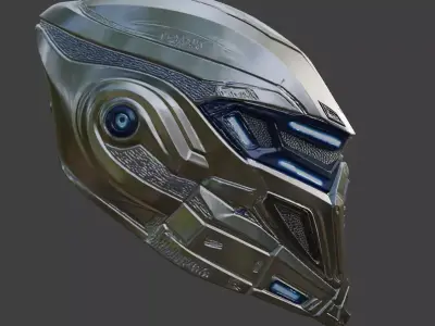 Futuristic Sci Fi Helmet 3D model