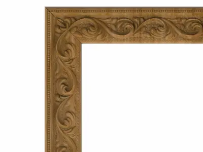 Carved picture frame STL 3D model
