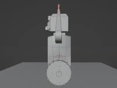 Robo 3D Model - Blender Cycles Render Free low-poly 3D model