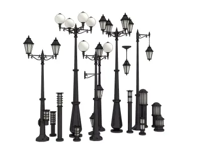 Street Light Pole Low-poly 3D model