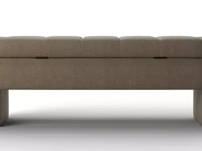 Wyndham Upholstered Storage Bench Orly Natural Low-poly 3D model