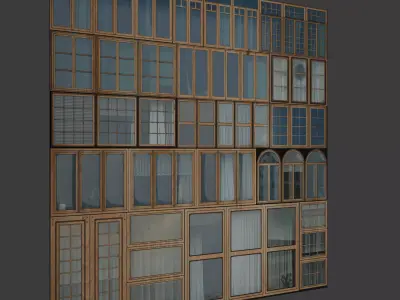 Trim Sheet Windows Perfect for low poly models 3D model