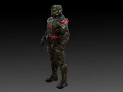 Crysis Nanosuit Ops Version3D Model High-Quality Rigged Low-poly 3D model