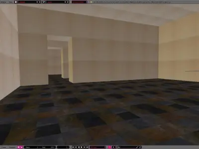2 story house  apartment or room Low-poly 3D model