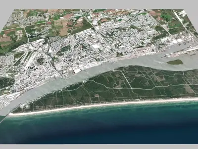 Cityscape Klaipeda Lithuania 3D model