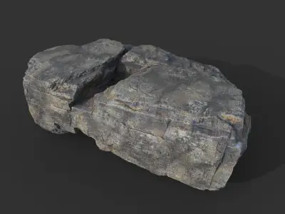 Realisctic Granite Rock 04-250609 Low-poly 3D model