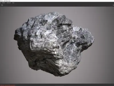 rock midpoly a01  3D model