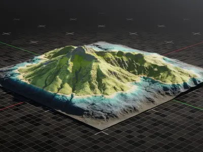 Island Mountain 1 3D model