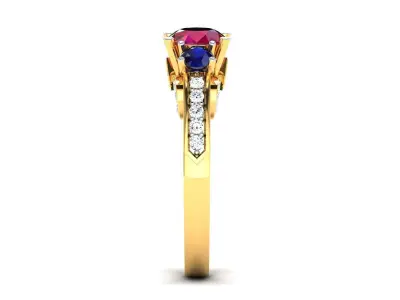 Women ring 3dm stl fbx obj render details 3D print model 4