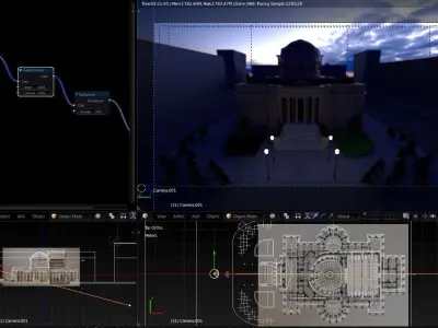 Theatre Massimo of Palermo Italy Free 3D model