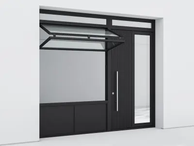 Aluminium door 310 3D model