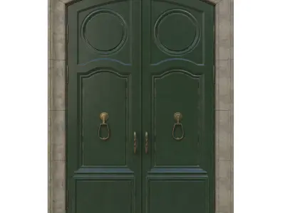 Entrance classic door 14 3D model