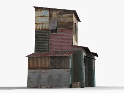 Slum x25 Low-poly 3D model