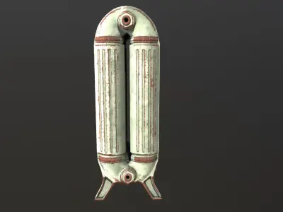 Rusty radiator Low-poly 3D model