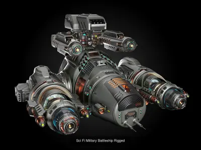 4 sci-fi drones pack