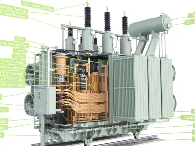  High Voltage Power Distribution Transformer Inside 46 