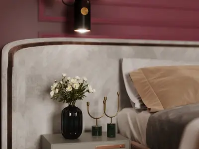 bedroom interior 3d scene model  3D model