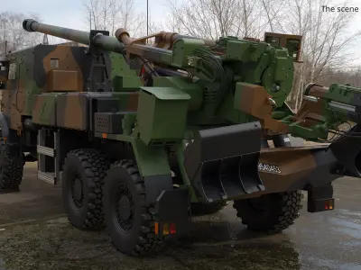  CAESAR 155mm Self-Propelled Howitzer Camouflage 