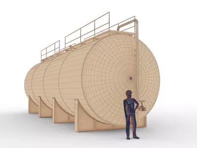 Water tank Bundle Low-poly 3D model