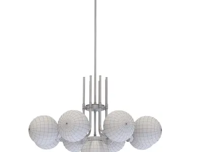 Brass Modern Chandelier Low-poly 3D model
