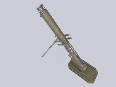 Sci fi mortar Low-poly 3D model