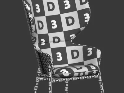 Hygge High Back Rocking Chair 3D model