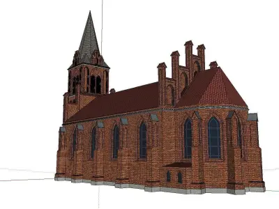 Architecture-Religion-God-Culture-Temple-0293 church with ste... 3D model