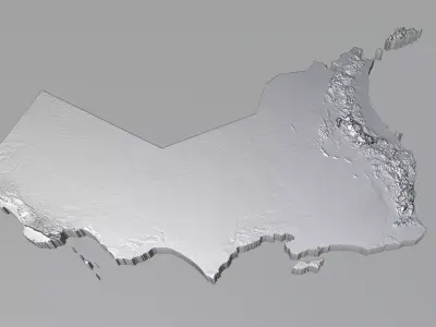 Oman Terrain Country 3D model