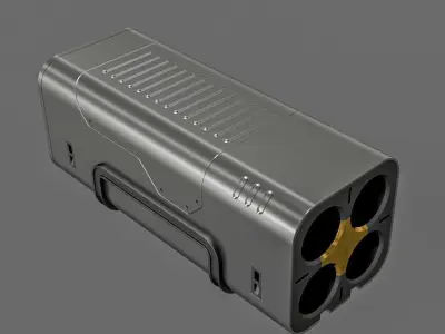 Sci-Fi Gun Barrel Set 3D model