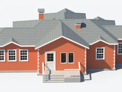 Residential House 3 Low-poly 3D model