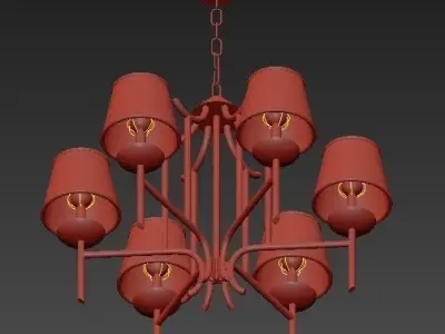 Classic chandelier 3D model 4