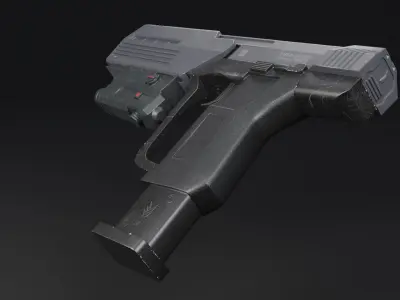 Halo M6C pistol Low-poly 3D model