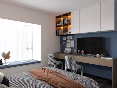 Modern bedroom 3D model