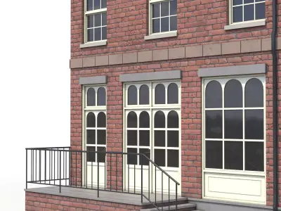 Apartment Building 6 PBR Low-poly 3D model