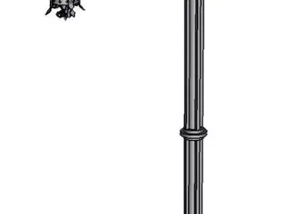 Outdoor lantern with one arm 3D model